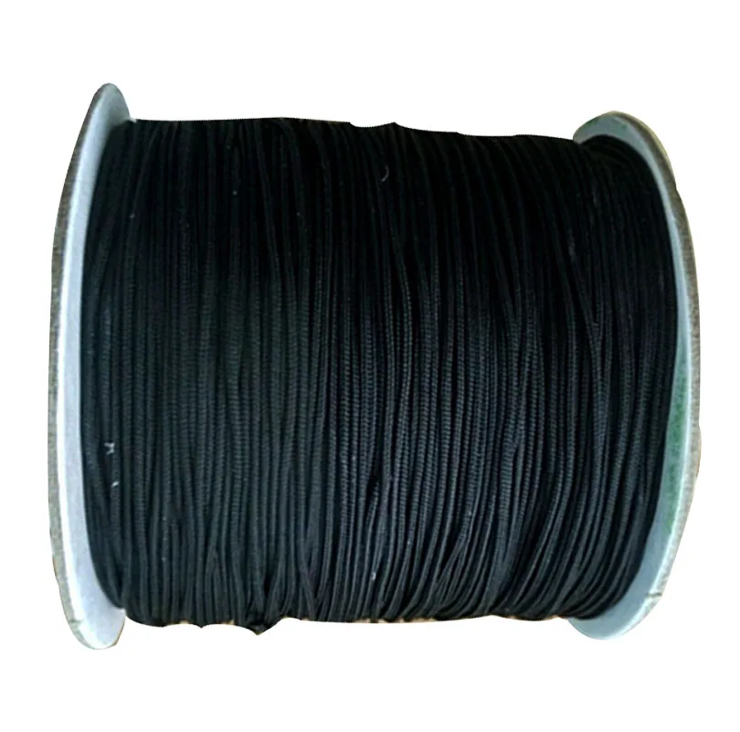 

0.8mm Black Rattail Braid Nylon Cord+Jewelry Accessories Beading Macrame Rope Bracelet Chinese Knot String 200m=1Roll