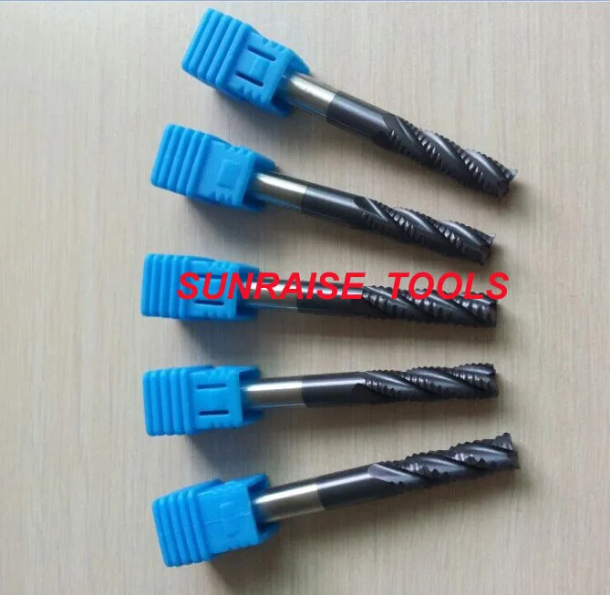 

D6x6x15x50L 1pc CNC TOOLS Carbide Square Roughing End Mill  4 flutes D6mm 50mm length HRC55 With coating shipping free