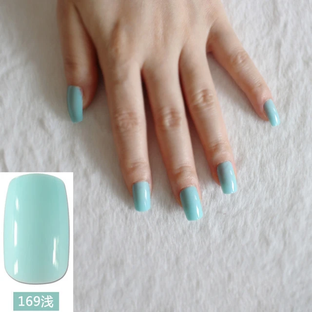 Nice Light Green Nail Art False Nails Lake Long Flat Fake Nice Light Green Nail Art False Nails Lake Long Flat Fake Tips Perfect For