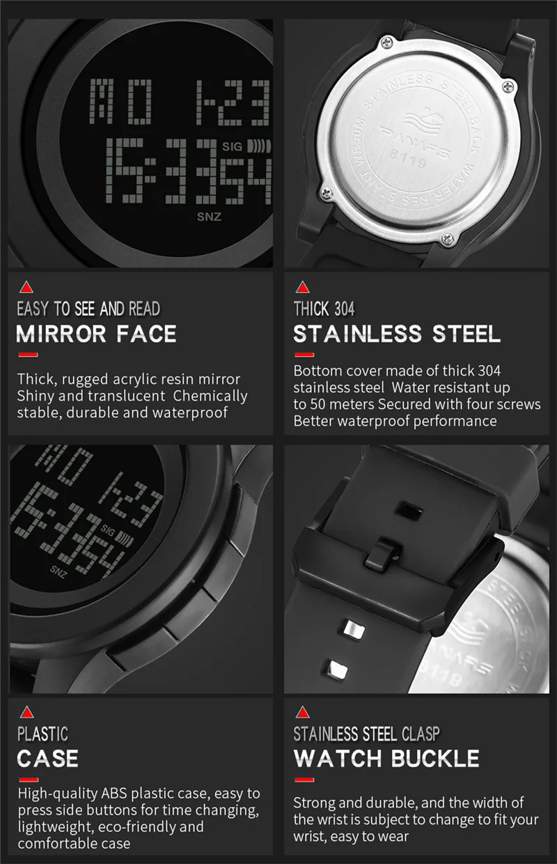 PANARS Women Digital Watch Relogio Feminino Sports Wrist Watch Female Clock Minimalist LED Electronic Running Watches For Women Outdoor (9)