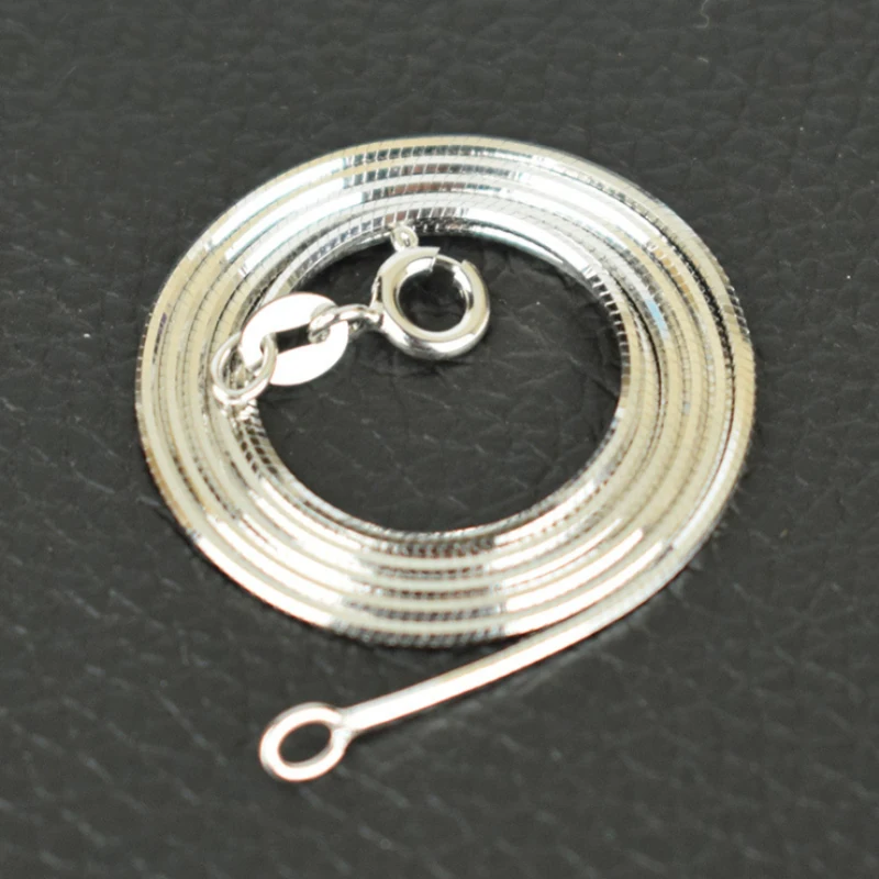 Чистое 925 пробы Серебряное итальянское штампованное тонкое 0,65 мм/0,8 мм Ожерелье из змеиной цепи для кулонов очаровательные Модные женские ювелирные изделия