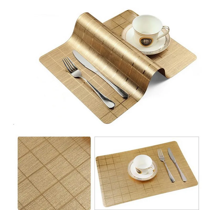 الأزياء Pvc طاولة طعام القرص حصيرة تحديد الموقع عاء سادة الوقايات طاولة مقاومة للمياه القماش سادة زلة مقاومة سادة