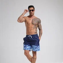Новые летние мужские пляжные шорты для серфинга, серфинга, сёрфинга, Шорты для плавания, сексуальные спортивные штаны Sanya, трусы-боксеры Sunga, быстросохнущие