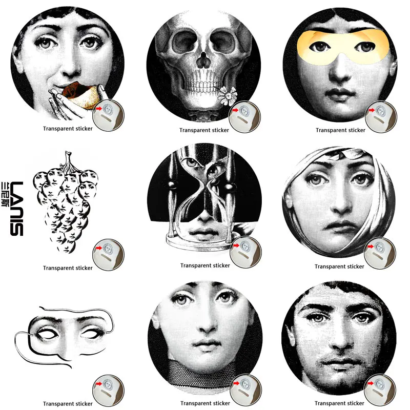 NO.29-56 дизайнер Fornasetti обои такие же, как прозрачные наклейки для украшения гостиной 1 шт