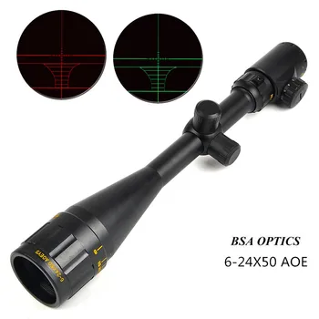 

BSA OPTICS 6-24x50 AOE Optical Rifle Scope Long Eye Relief Rifle Scope Sniper Gear Hunting Sight Scope Tactical Optics Rifles co