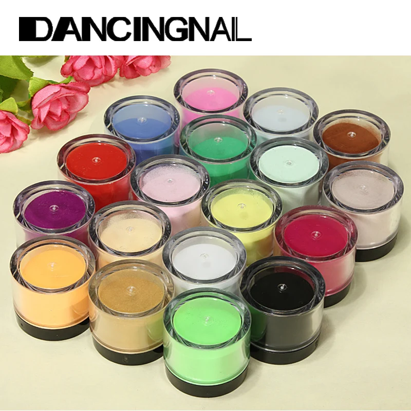 

Wholesale 18pcs Color Acrylic Powder for Nail Art Tips UV Glitter Polish Kit Decorate Tools Set Random Color