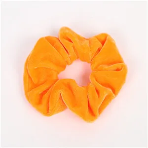Модные женские разноцветные бархатные резинки для волос, милые резинки для волос для девушек, аксессуары для волос, держатель для конского хвоста - Цвет: orange