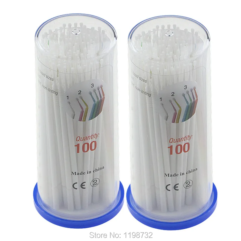 200Pcs Dental Materials Disposable Superfine Cotton Swab Applicator