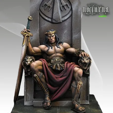

54MM Barbarian King Unpainted Resin Model Kit Figure Free Shipping