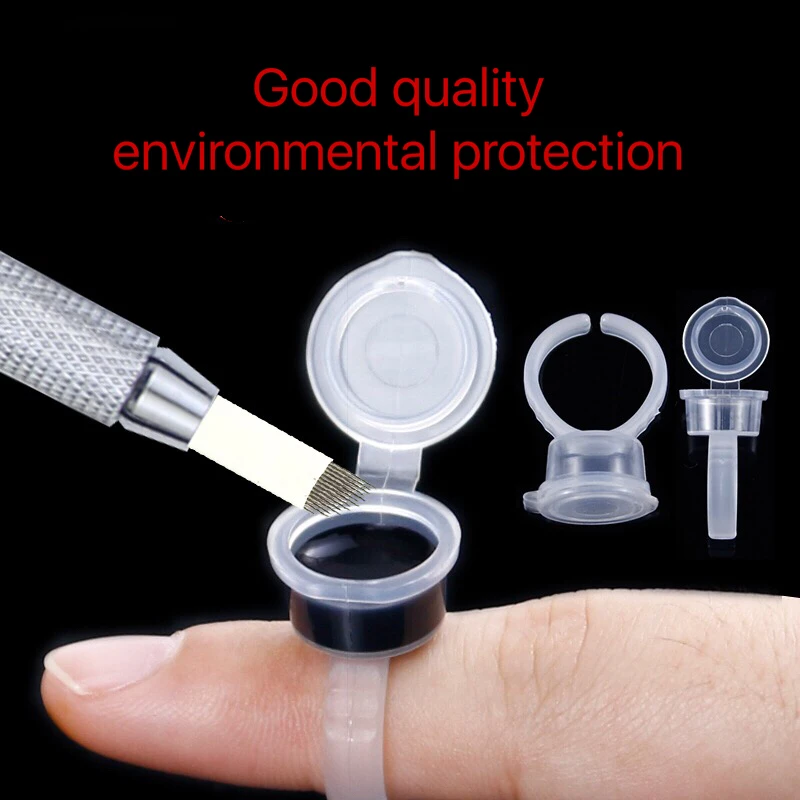 50pcs/lotPermanent Makeup Tools Best Selling Eyelash Extend Ring Cup Tattoo Ink Equipment Microblading Pigment Holder | Красота и