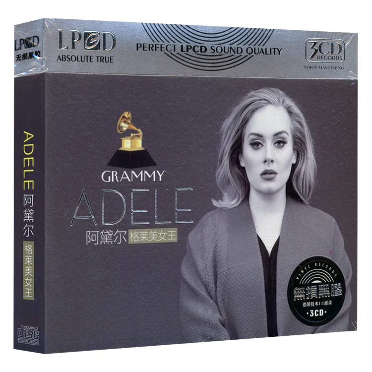 

Adele Adkins European pop songs Car Music Album Vinyl 12cm Vinyl Records Disc 3 CD Box festival gift free shipping New