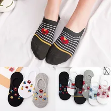 Летние хлопковые тонкие женские лодочные Носки с рисунком; креативные повседневные хлопковые носки с забавными животными для женщин; милые носки Kawayi для девочек; Новинка