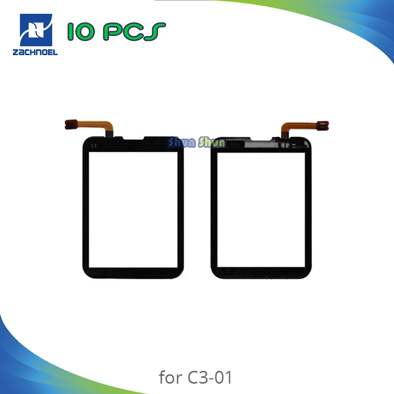 

10pcs 3.2'' New C3-01 Touch Screen for Nokia C3-01 C3 01 Touch Digitizer Sensor Front Glass Panel Lens Black Phone Parts