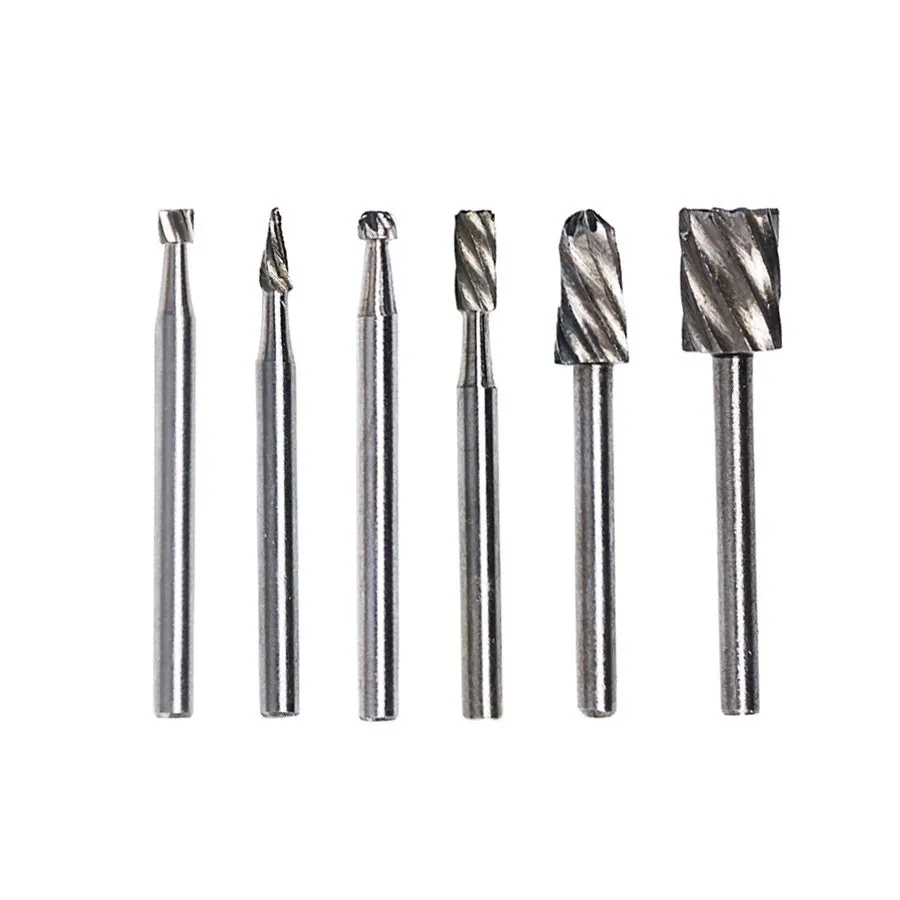 

6PCS/set HSS Carving Rotary Drill Tool Mini Drill Bits Burr Set for Woodworking Kit Accessories
