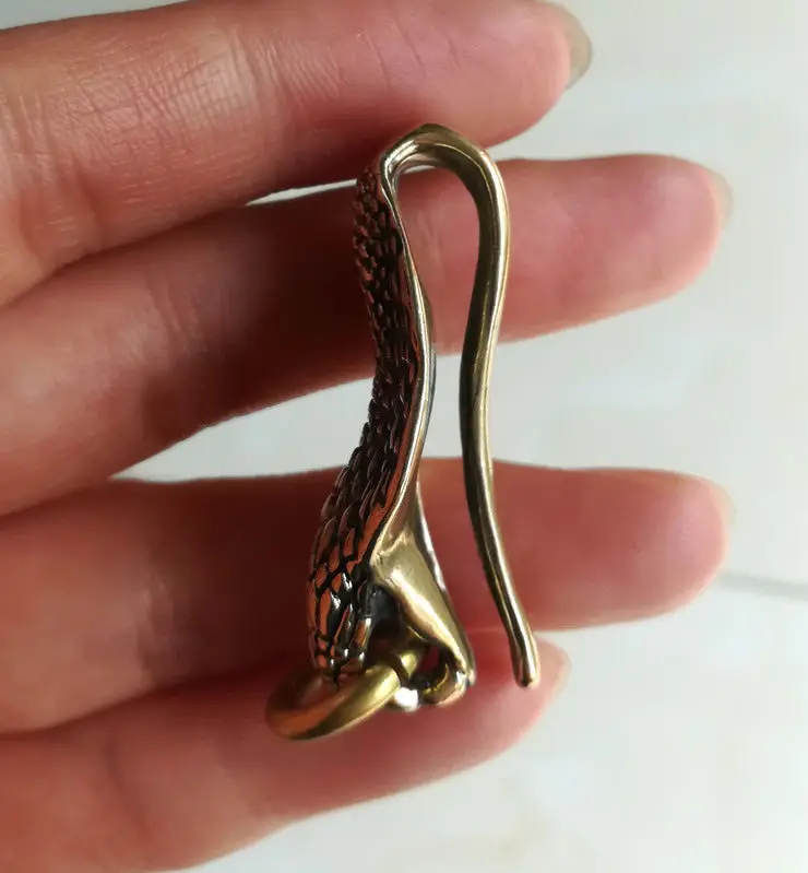 New Men Belt Clip Buckle Vintage Brass Cobra Gold Keychain Key Ring Holder Hook New Men Belt Clip Buckle Vintage Brass Cobra Gold Keychain Key Ring Holder Hook