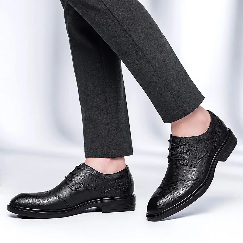 New Sneakers Brand Designer Shoes Men High Quality Mens Fashion Genuine Leather Formal Dresses Large Size Oxford | Обувь