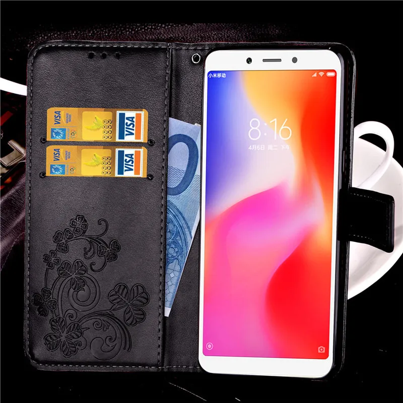 For Xiaomi Redmi 6A Case Redmi 6A Cover Silicone Case For Redmi 6 Leather Wallet Flip Case For Xiaomi Redmi 6A 6 A A6 Redmi6 6A
