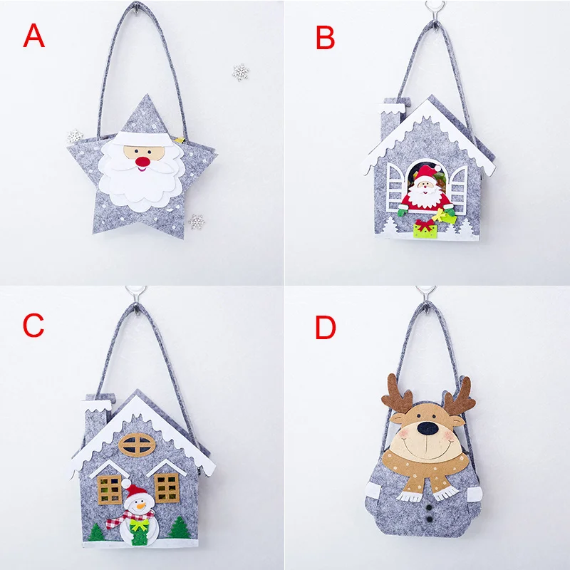 

1 Pcs Cute Candy Gift Bag Handheld Christmas Party Decoration Durable Ornament Packing @LS DC05