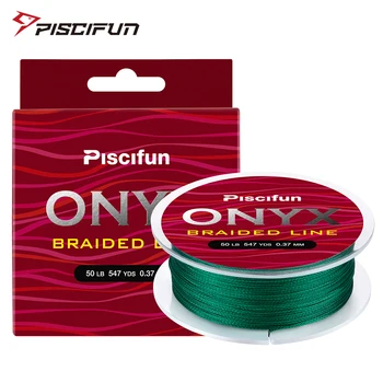 

Piscifun Onyx 500M Braided Fishing Line Super Strong 6-50LB 4Strands 65-150LB 8Strands Abrasion Resistant Multifilament PE Line