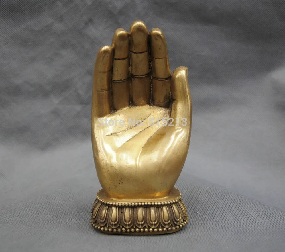 

bi0011713 7'' China Tibet Shakyamuni Buddha Hand Bronze Statue