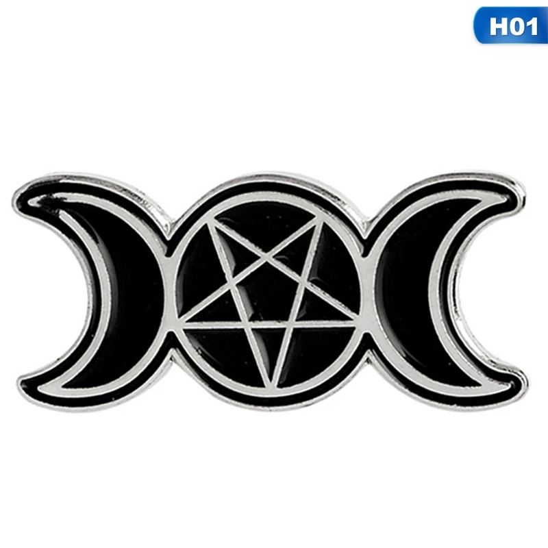 

Coffin Moon Star Poker Black Goth Gothic Pins Brooch Denim Jacket Pin Buckle Shirt Badge Fashion Gift For Friend Jewelry