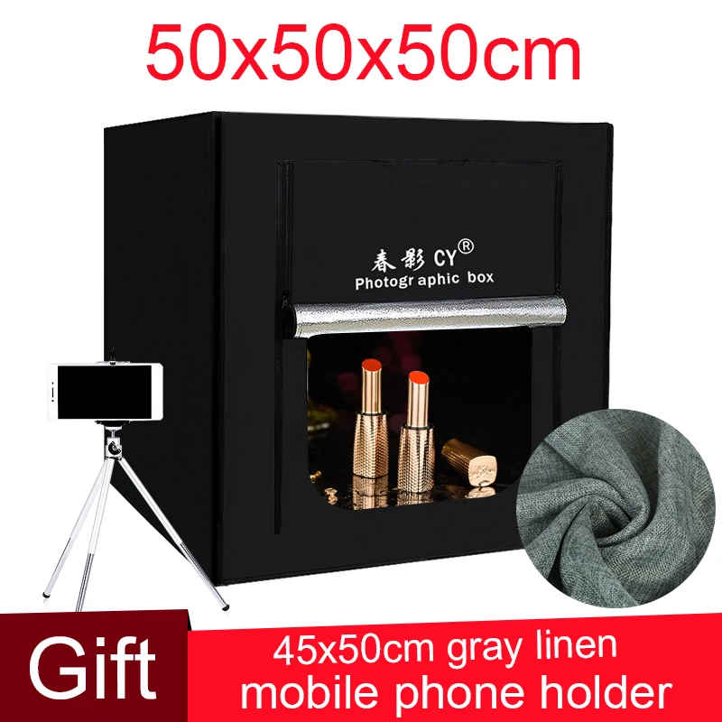 Световой софтбокс для фотостудии CY 50 см 20 светодиодный + адаптер переменного тока