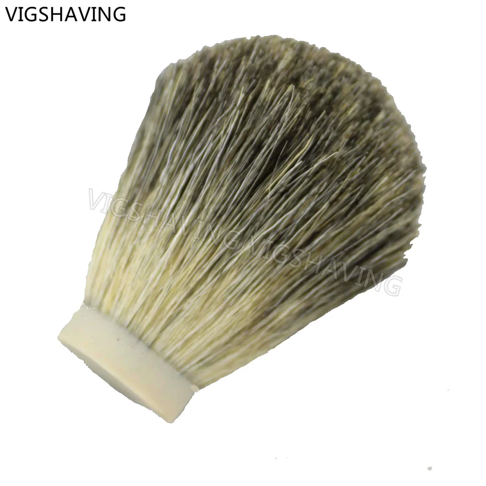 VIGSHAVING 20 мм/22 мм/23,5 мм серый чистый барсук волос щетка для Бритья узел головка для DIY кисти ручка