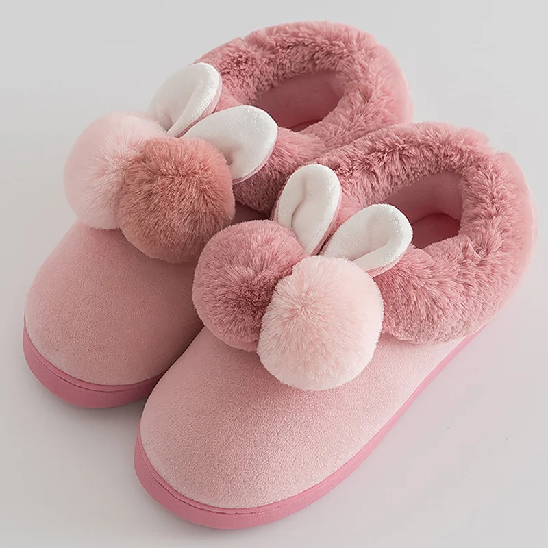 

Slippers women 2019 new arrival ladies shoes flock size 35-40 rabbit home warm slipper indoor shoes sapatos mulher