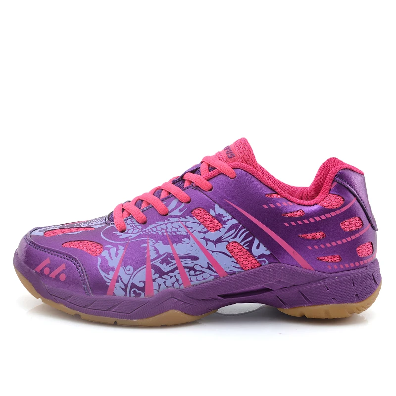 Обувь для бадминтона; мужские и женские кроссовки с подсветкой; тренировочная обувь для игры в бадминтон; обувь для волейбола; пикклбол; бегун для настольного тенниса; кроссовки - Цвет: purple