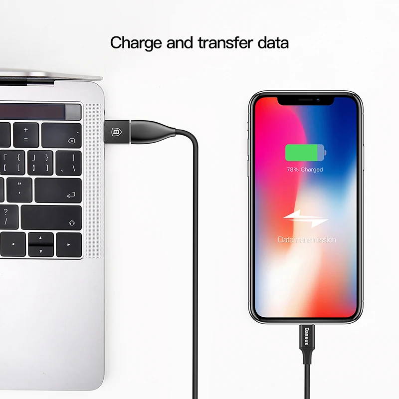 Переходник Baseus Type C папа USB мама для Samsung Galaxy S9 S8 Plus Note 8 OTG адаптер one plus 5t nokia
