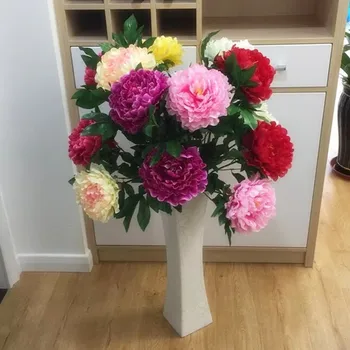 

5pcs Peony Flower 100cm/39.37 inches Fake Peony 7 Colors for Wedding Party Centerpieces Artificial Decorative Flowers