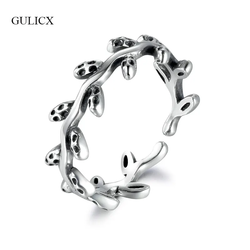 GULICX Аутентичные кольца из стерлингового серебра 925 пробы для женщин винтажные
