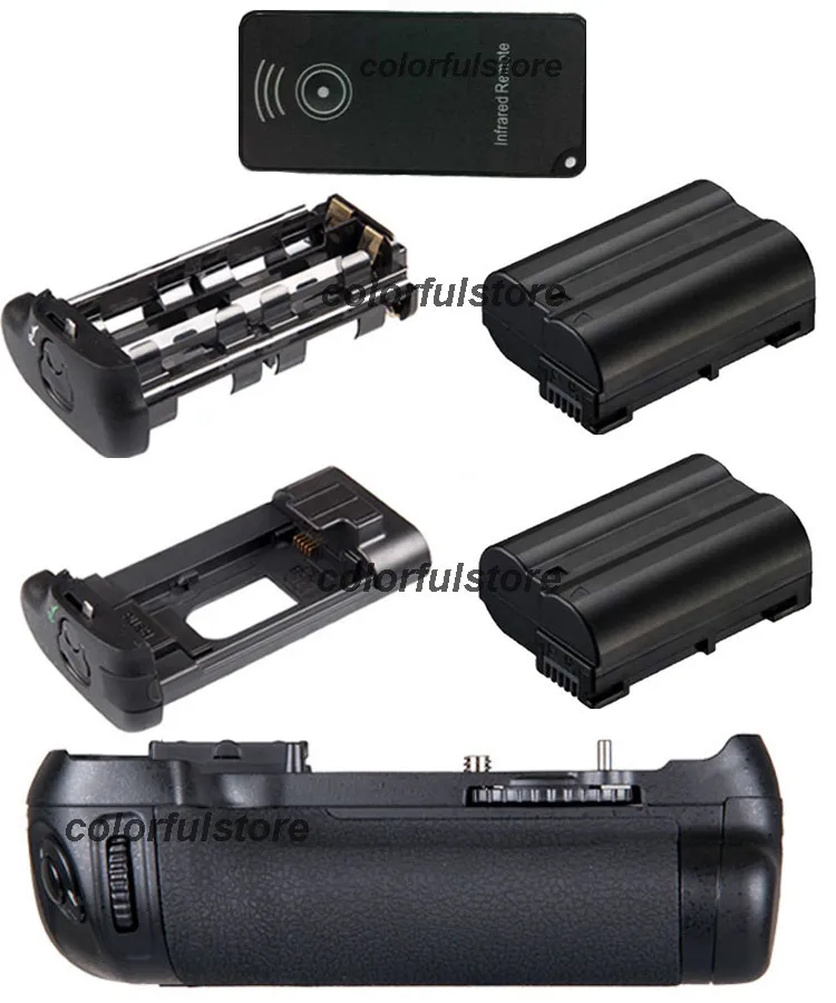 Вертикальная силовая заслонка Батарея с ручкой-держателем и набор держателя держатель для Nikon D600 D610 DSLR Камера как MB-D14+ пульт дистанционного управления Управление+ 2 x EN-EL15