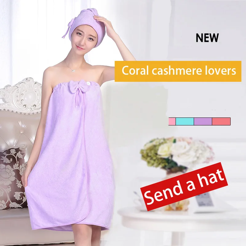 Beludru karang Warna pepejal Boleh pakai Kain Microfiber Wanita Rok - Tekstil rumah - Foto 1