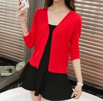 

Size S-XXL Spring Autumn Women Knitting Sweaters Cardigans Female Curl-edged Knitted Single Breasted Cardigans Knitwear