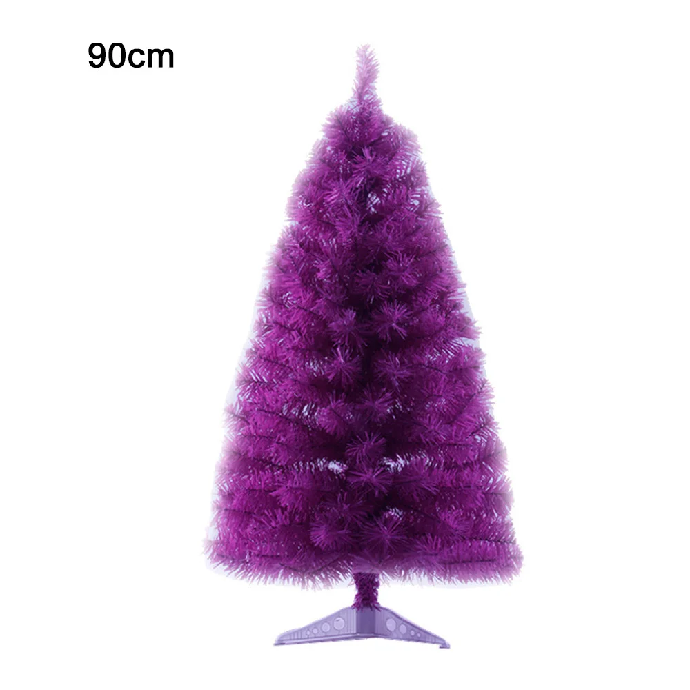 

Christmas Festival 2/3 Feet Artificial Holiday Pine Purple Pink Color Tree Easy to Assemble with Stand