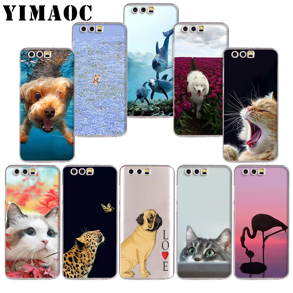 

YIMAOC 102z Colorful cute cat Painted Soft TPU Case for Huawei Honor 10 9 lite 7A Pro 7C 7X 8X Nove 3 3i