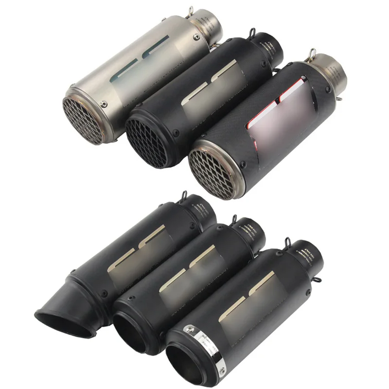 

Universal Motorcycle Exhaust Silencer Muffler Tail Pipe Carbon Fiber Stainless Steel Pipe Slip on R3 R25 R6 Ninja ZX6R ZX10R