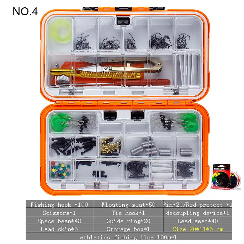 Рыболовные снасти Коробка для волос комбинированная коробка аксессуары крючки резиновые трубки Вертлюги бусины рукава пробки 1 комплект X203