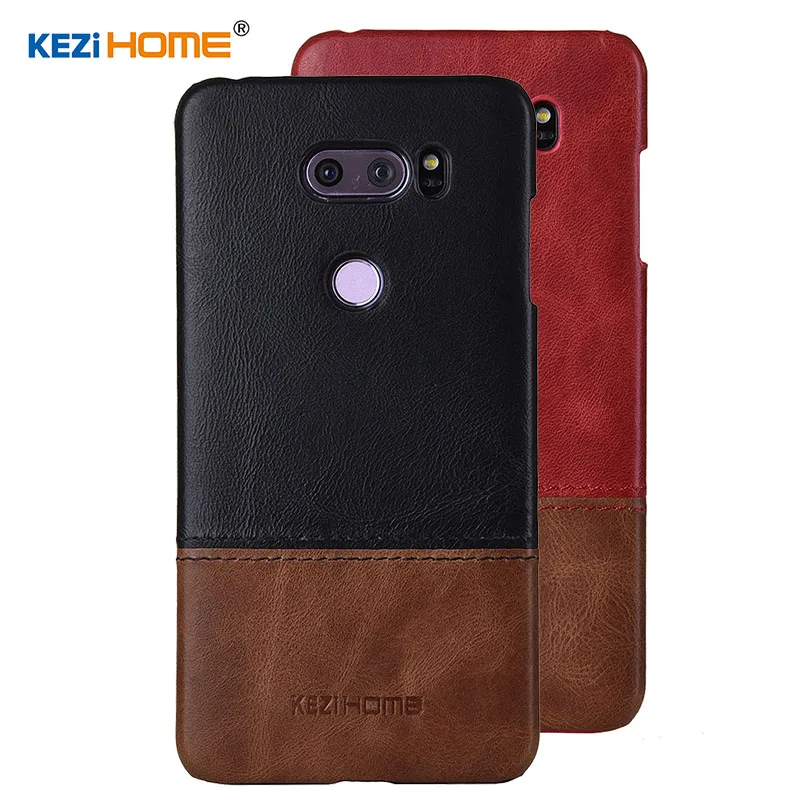 

Case for LG V30 / V30 Plus KEZiHOME Luxury Hit Color Genuine Leather Hard Back Cover capa For LG V30 V30+ 6.0'' Phone cases