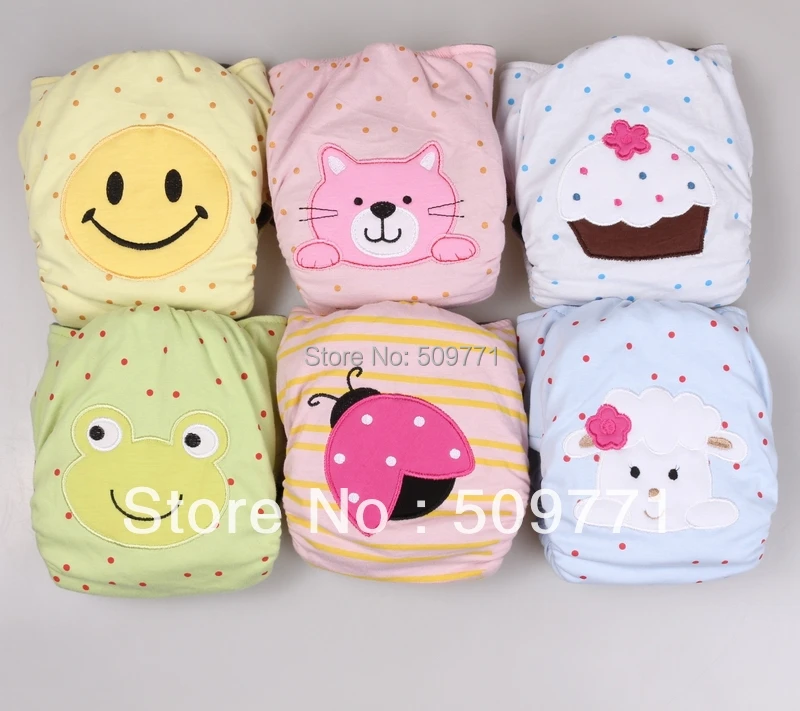 Newest Embroidery Cotton Baby Cloth Diapers 20pcs +20pcs 5 Layers