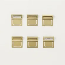 6 шт. Ретро латунь закладки индексный файл клип для Midori Тетрадь планировщик аксессуары офисные и школьные принадлежности Винтаж канцелярские