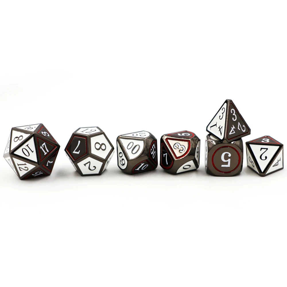 IMDG 7 шт./компл. креативная РПГ игра игральные кости многогранные металлические DND
