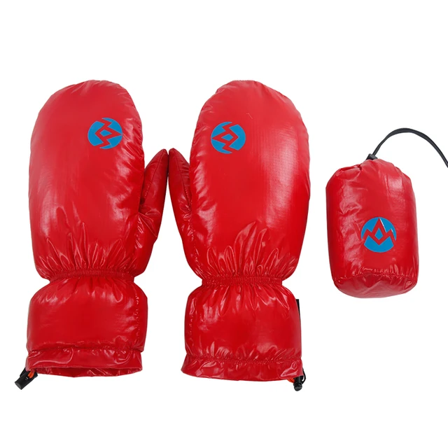 US $15.89 AEGISMAX Unisex Winter Warm Nylon 95% White Goose Down Gloves Full Fingers Mitten For Skiing Snowbo