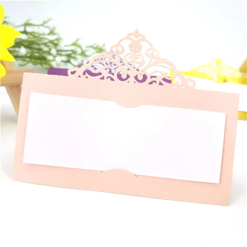 99CM 100PCS Laser Cut Place Name Cards Wedding Birthday Event Party Decorations Place Escort Card 6ZSH873-100 (3)