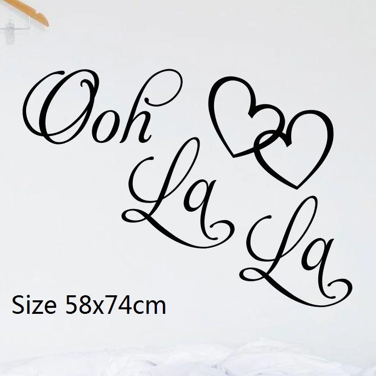 Ooh La La French Fancy hearts vinyl wall decal