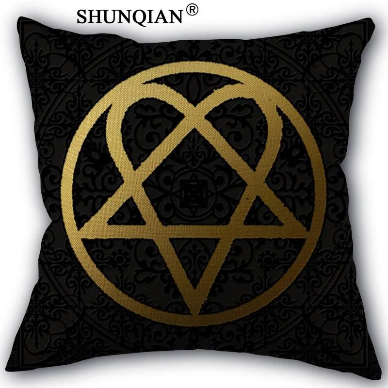 

Linen Cotton him heartagram Pillow Cover Custom Print Home Decorative Pillows Cases 45x45cm one side WJY420-9