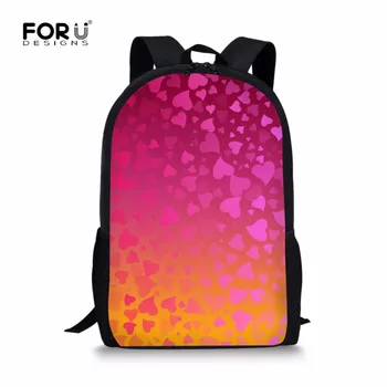 

FORUDESIGNS Hearts Colors Pattern Children School Bags for Girls Orthopedic Backpack Primaris Bookbag Shoulder Mochila Infantil