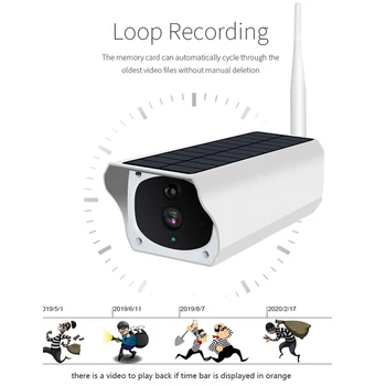 

Solar Power IP Camera 1080P Waterproof Outdoor Wifi Wireless Security Camera Mobile Phone Remote Control PIR Motion CCTV Cameras