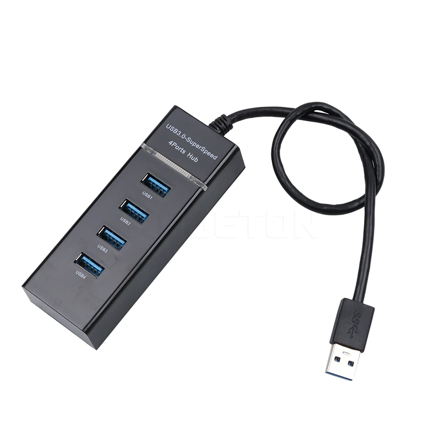 KEBETEME Mini USB3.0 4 хаба W5PH4-U3 4 порта USB разъем для ноутбука/ультрабук с чипсетом VL812 черный/белый